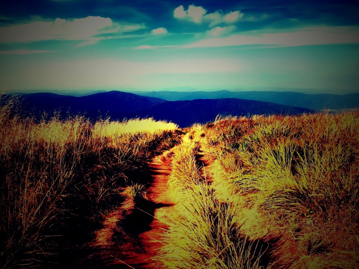 Дорога высоко в горах обои