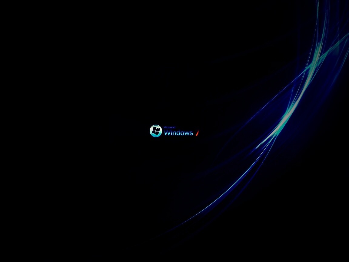 Темный фон Windows 7 обои