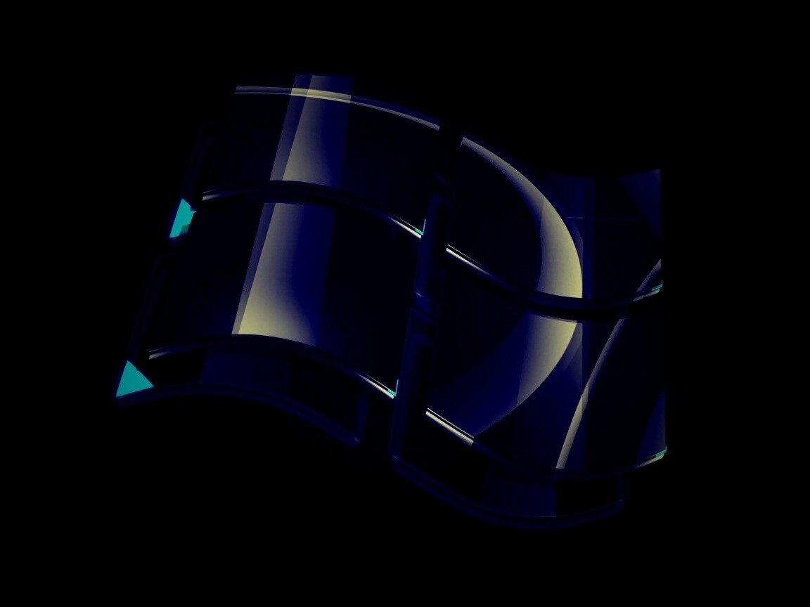 Стеклянный логотип Windows обои