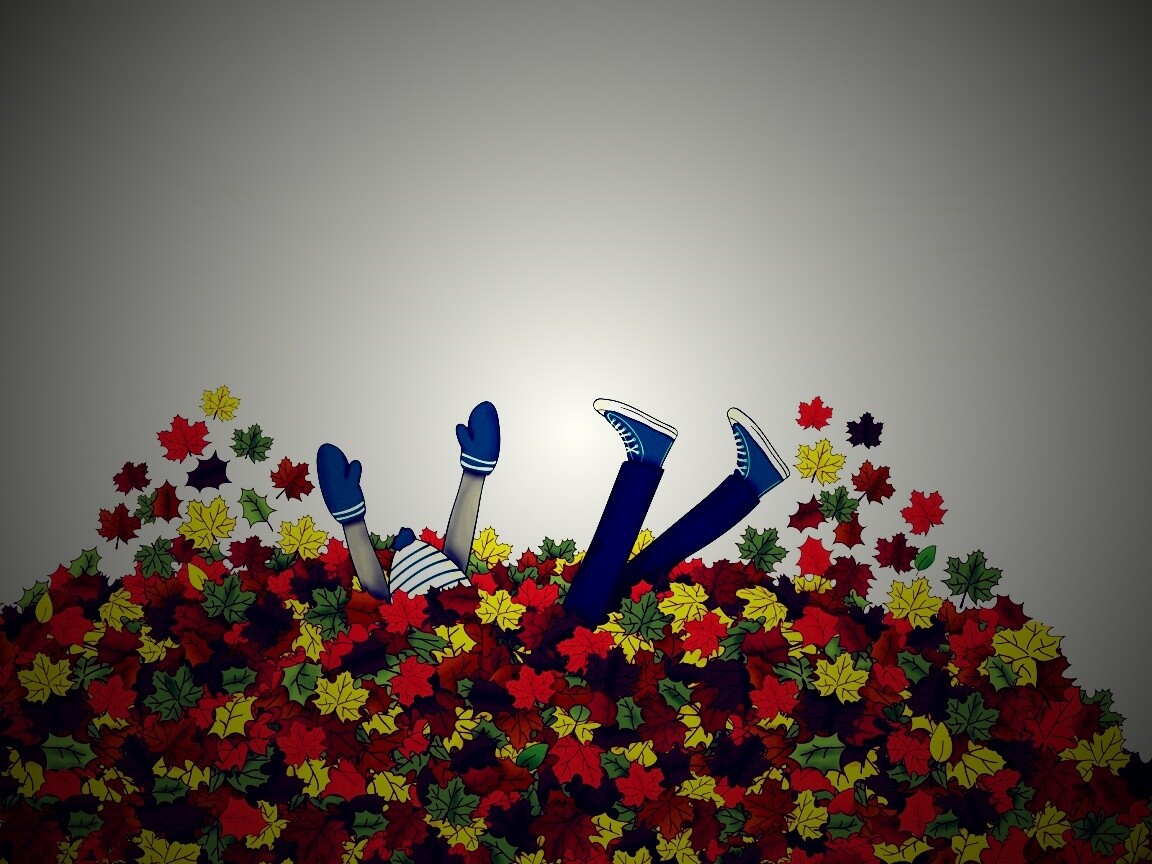 Опавшие листья обои