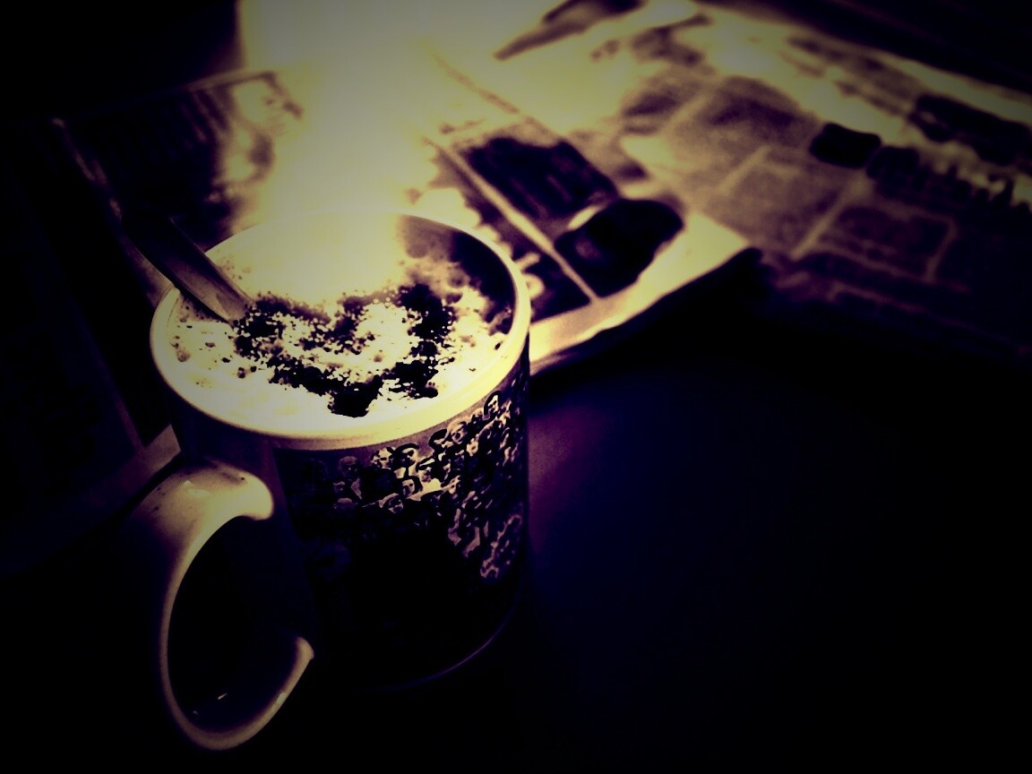 Капучино и свежая пресса обои