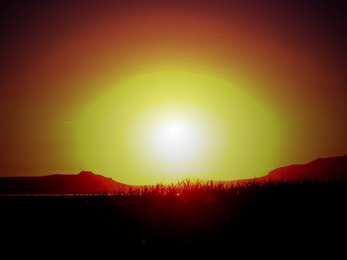 Сельский закат обои