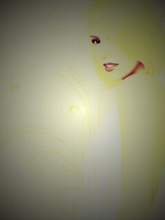 Нарисованная блондинка обои