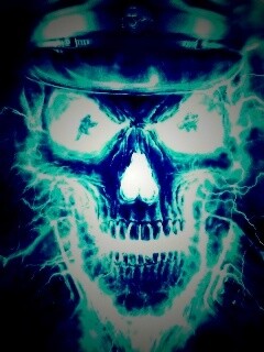 Череп из молний обои