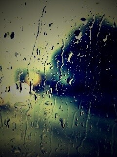 Мокрое стекло обои