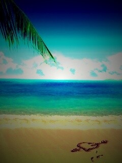 Любовь на океанском берегу обои