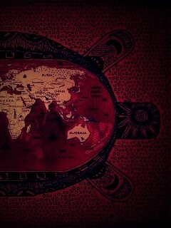 Карта мира на черепахе обои