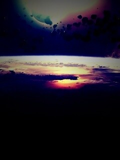 Пояс астероидов над планетой обои