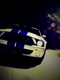 Форд Шелби с синими полосками обои