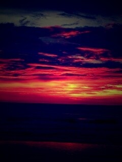 Закат на море обои