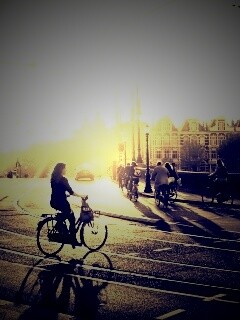 Утро в европейском городе обои