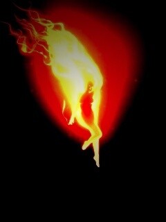 Огненная девушка обои