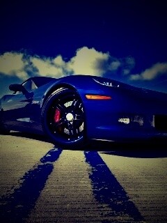 Синий спорткар обои