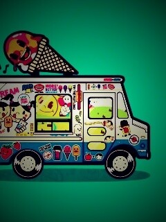 Фургончик мороженщика обои