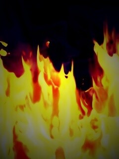 Желтое пламя обои