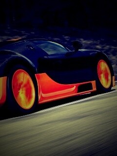 Оранжево-черный Бугатти обои