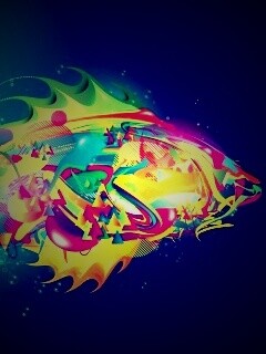 Абстрактная рыба обои