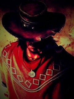 Мужик с сигарой в шляпе и пончо обои