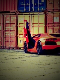 Оранжевый Авентадор обои