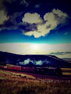 Поезд в долине обои