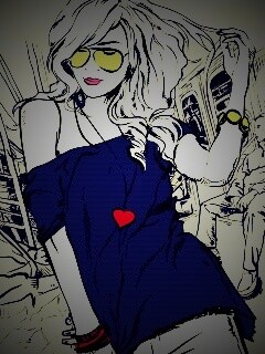 Стильная девушка в метро обои