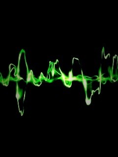 Зеленая пульсирующая волна обои