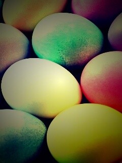 Яркие пасхальные яйца обои