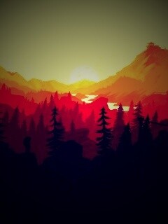 Красный Firewatch обои