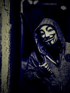 Человек в маске анонимуса обои