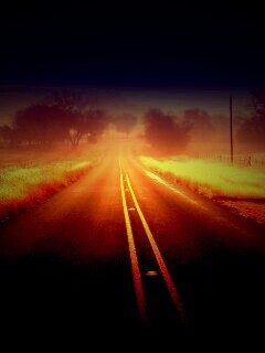 Туманная дорога обои