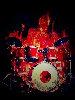 Огненный барабанщик обои