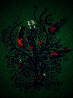 Музыкальное дерево обои