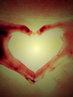 Сердце из сложенных рук обои