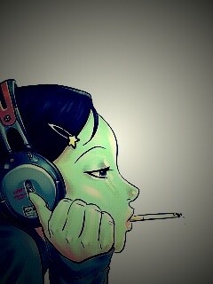 Курящая девушка обои