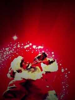 Санта Клаус с кока-колой обои