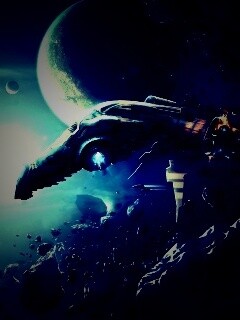 Полет в астероидах обои