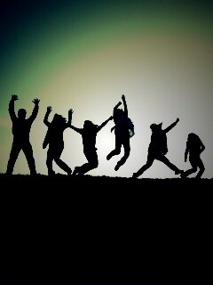 Силуэты людей обои