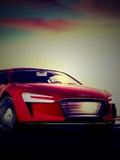 Красный автомобиль Audi обои