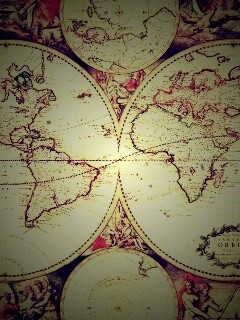 Старинная карта мира обои