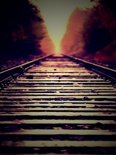 Железная дорога после дождя обои