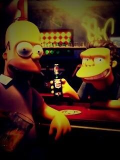 Симпсоны в баре обои