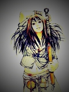 Девушка с битой обои