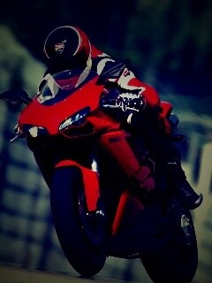 Мотоциклист на Дукати 848 обои