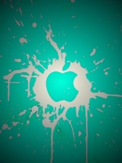 Яблоко в краске обои