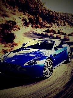 Синий Aston Martin обои
