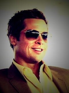 Брэд Питт в очках обои