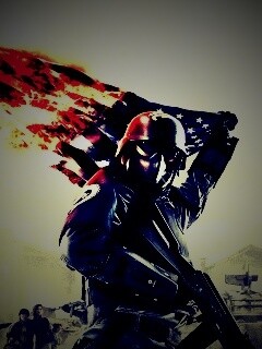 Солдат сжигает американский флаг обои