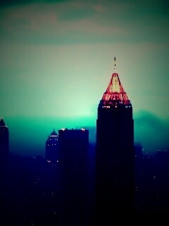 Небоскребы в тумане обои