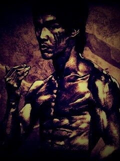 Портрет Брюса Ли обои