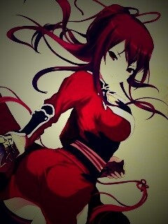 Рыжая девочка с мечем обои